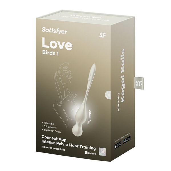 Вагинальные смарт-шарики с вибрацией Satisfyer Love Birds 1 Connect App White, 78 г SX0569