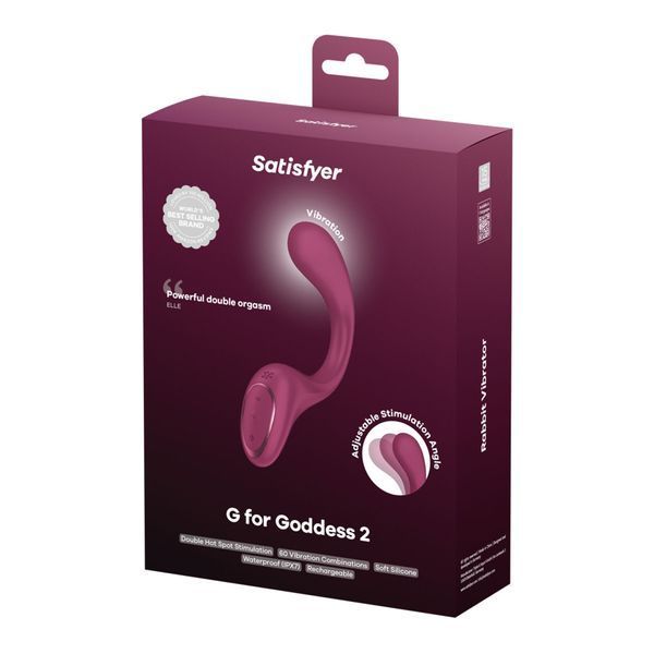 Вагинально-клиторальный вибратор Satisfyer G for Goddess 2 Wine Red, 2 мотора SX3260