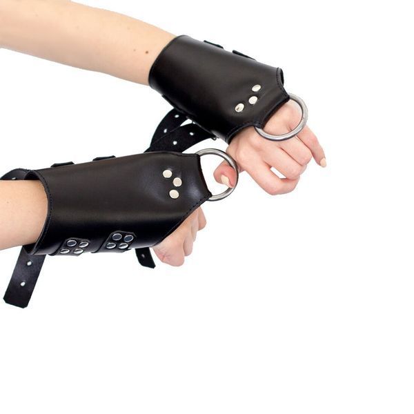 Манжеты для подвеса за руки Art of Sex &ndash; Kinky Hand Cuffs For Suspension, черные, натуральная кожа SO5183