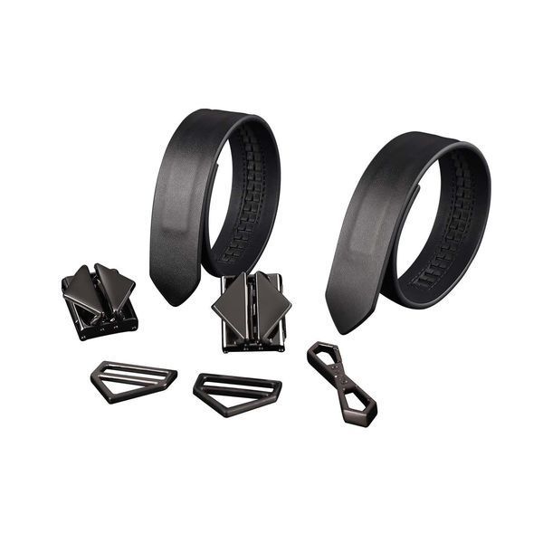 Фіксатори для рук та ніг LOCKINK Wristcuffs/Anklecuffs, чорні, натуральна шкіра SX0837