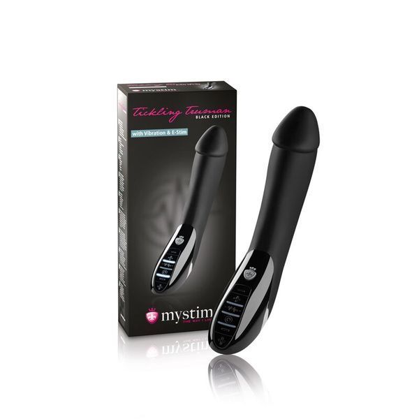 Вибратор с электростимуляцией Mystim Tickling Truman eStim Black, миостимулятор SO3472