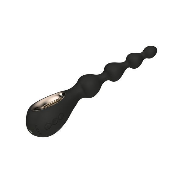 Анальные бусы с вибрацией LELO Soraya Beads Black, разный диаметр бусин, 8 режимов SO9531