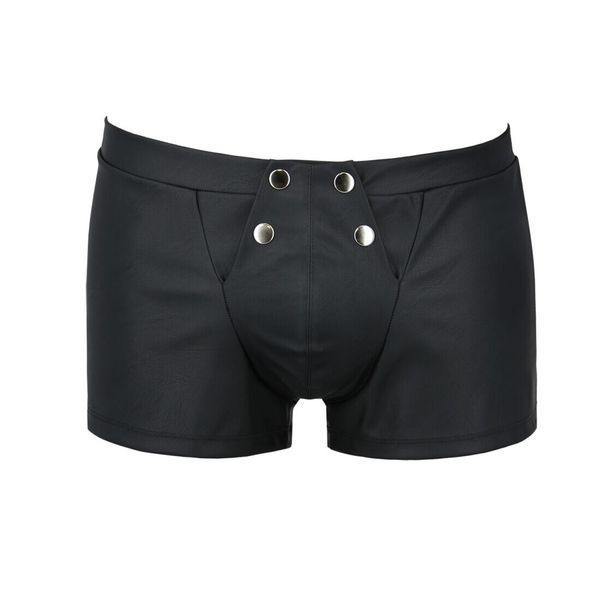 Чоловічі шкіряні боксери з клапаном Passion 050 SHORT PATRICK L/XL Black SO7621