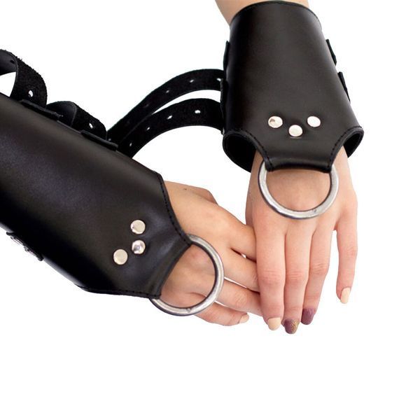 Манжеты для подвеса за руки Art of Sex &ndash; Kinky Hand Cuffs For Suspension, черные, натуральная кожа SO5183