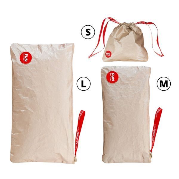 Сумка для секс-игрушек Fun Factory TOYBAG M, золотистая, на молнии, 25x12 см SX1011