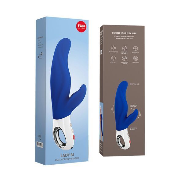 Вибратор-кролик для точки А Fun Factory LADY BI ultramarine, 2 мотора, 12 режимов SX0943
