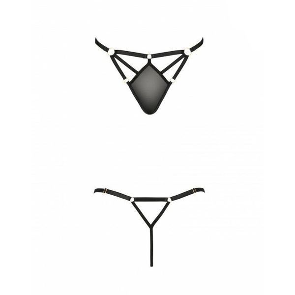 Стрінги зі стреп Passion Exclusive MEGGY THONG L/XL, black PS27710