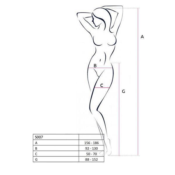Колготки-бодистокинги Passion S012 One Size, Red, имитация чулок, пояса и кружевных трусиков PSS012R