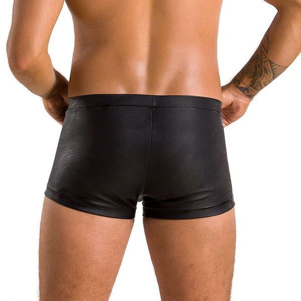 Чоловічі шкіряні боксери з клапаном Passion 050 SHORT PATRICK L/XL Black SO7621