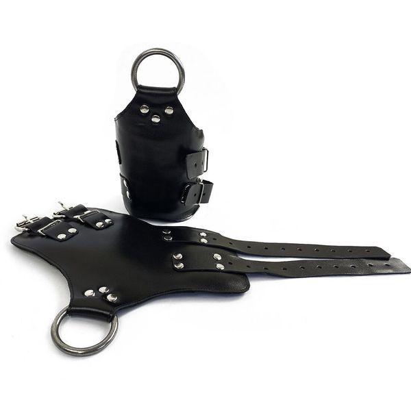 Манжеты для подвеса за руки Art of Sex &ndash; Kinky Hand Cuffs For Suspension, черные, натуральная кожа SO5183