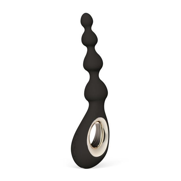 Анальные бусы с вибрацией LELO Soraya Beads Black, разный диаметр бусин, 8 режимов SO9531