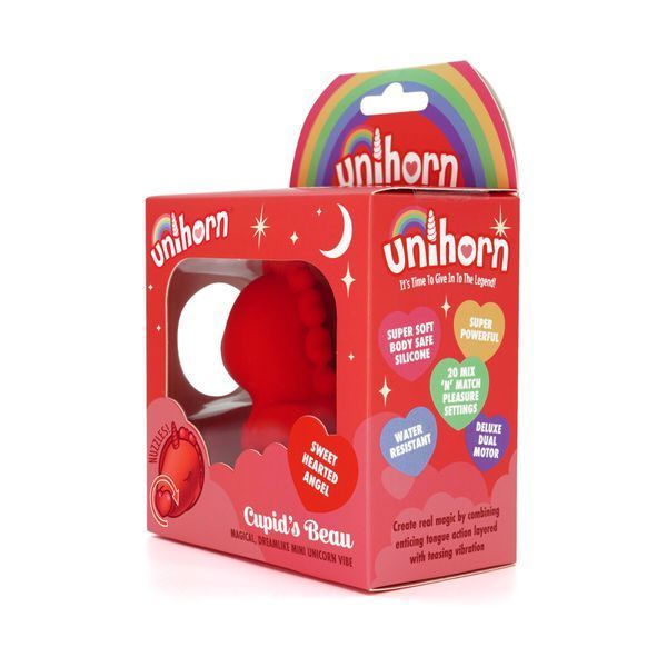 Вибратор-единорожка Unihorn &ndash; Cupid's Beau, массирующий язычок-сердечко SX2860