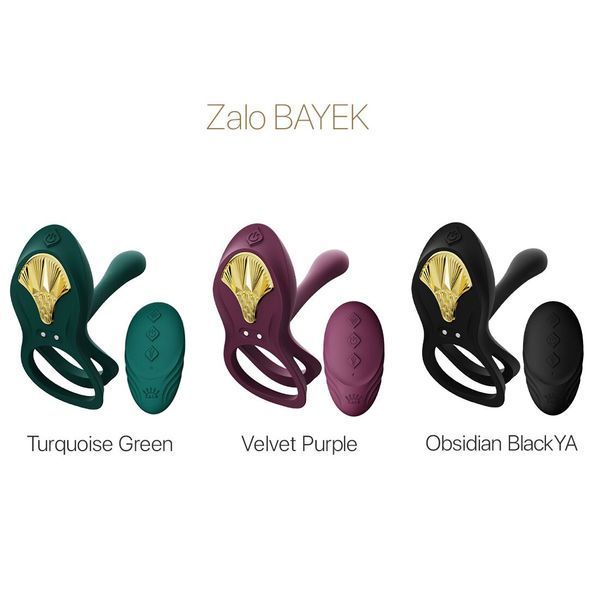 Смарт-ерекційне кільце Zalo - BAYEK Turquoise Green, подвійне з ввідною частиною, пульт ДК SO6644
