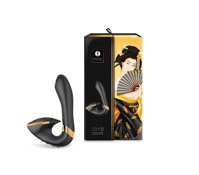 Вагинально-клиторальный вибратор Shunga Soyo Black SO6908