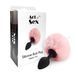 Силіконова анальна пробка М Art of Sex - Silicone Butt plug Rabbit Tail Pink, діаметр 3,5 см SO6693 фото 3