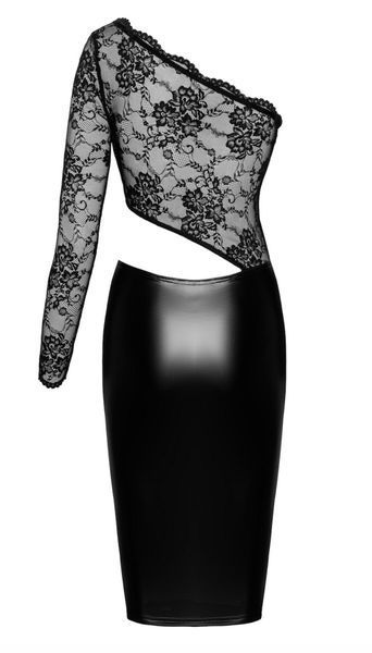 Платье с кружевным лифом и рукавом Noir Handmade F339 Assymetrical dress - L SX2059