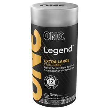 Презервативи ONE Legend XL, 12 шт, збільшений розмір, розширення на кінці, подарункове паковання-тубус SX0795