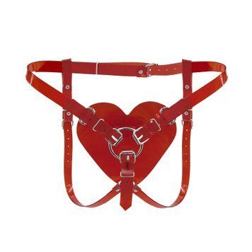Трусики Сердце для страпона Feral Feelings - Hearts Strap-on Belt Red SO9315