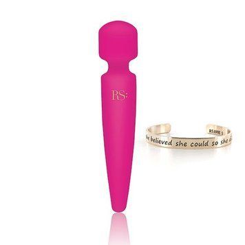 Вибромассажер Rianne S: Bella Mini Wand Rose, 10 режимов, медицинский силикон, подарочная упаковка SO3868