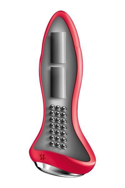 Анальная смарт-вибропробка с жемчужным массажем Satisfyer Rotator Plug 1+ Red SO6277