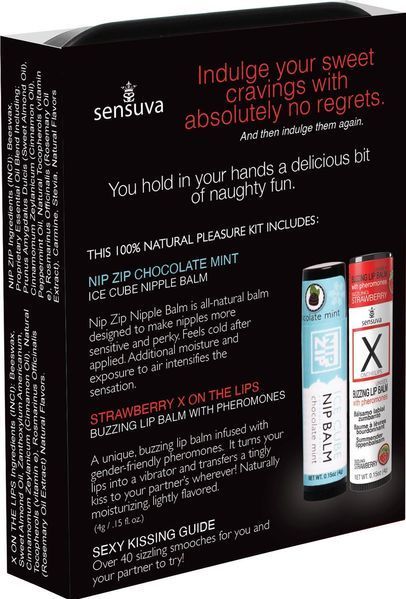 Подарочный набор Sensuva Lips & Nips Pleasure Kit - Chocolate Strawberry 2 x 4г SX2597