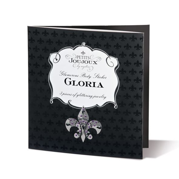 Пестіс з кристалів Petits Joujoux Gloria set of 3 - Red, прикраса на груди та вульву SO3147