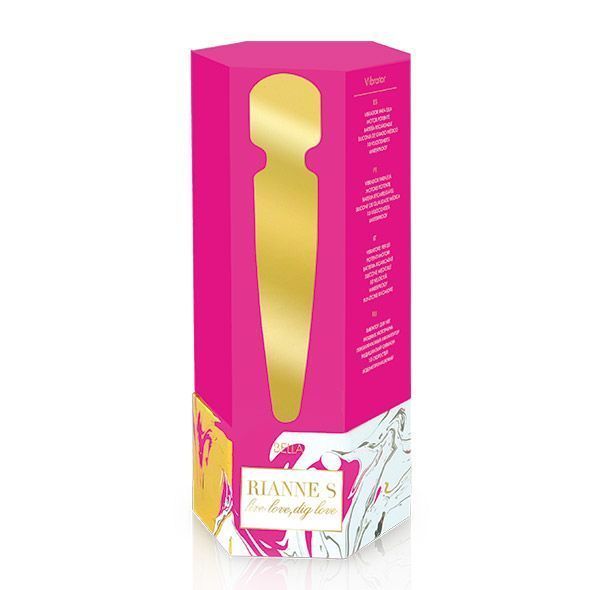 Вібромасажер Rianne S: Bella Mini Wand Rose, 10 режимів, медичний силікон, подарункове паковання SO3868