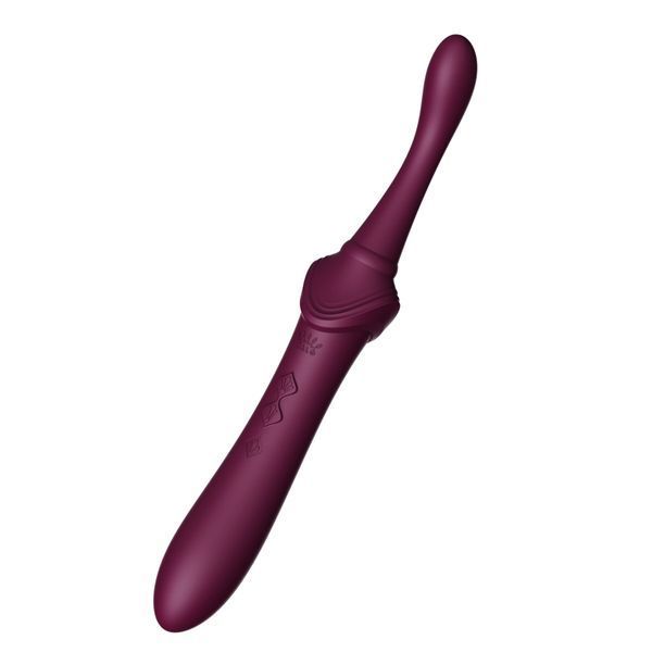 Мультифункциональный вибратор Zalo &mdash; Bess 2 Velvet Purple, 4 насадки, подогрев SO8237