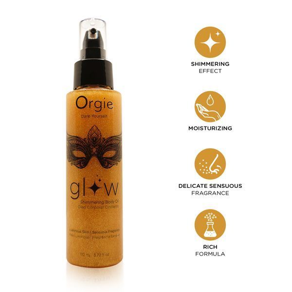 Масло-шиммер для тела Orgie &ndash; Glow Shimmering Body Oil (110 мл), чувственный аромат, увлажнение SX1501