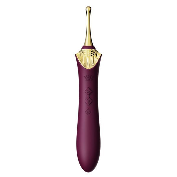 Мультифункциональный вибратор Zalo &mdash; Bess 2 Velvet Purple, 4 насадки, подогрев SO8237