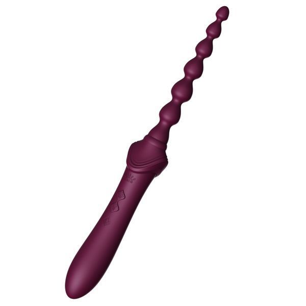 Мультифункциональный вибратор Zalo &mdash; Bess 2 Velvet Purple, 4 насадки, подогрев SO8237