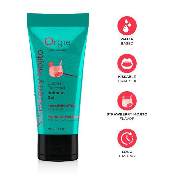 Распродажа!!! Лубрикант на водной основе Orgie Lube Tube Strawberry Mojito 50мл (срок 31.07.2026) SX1520-R