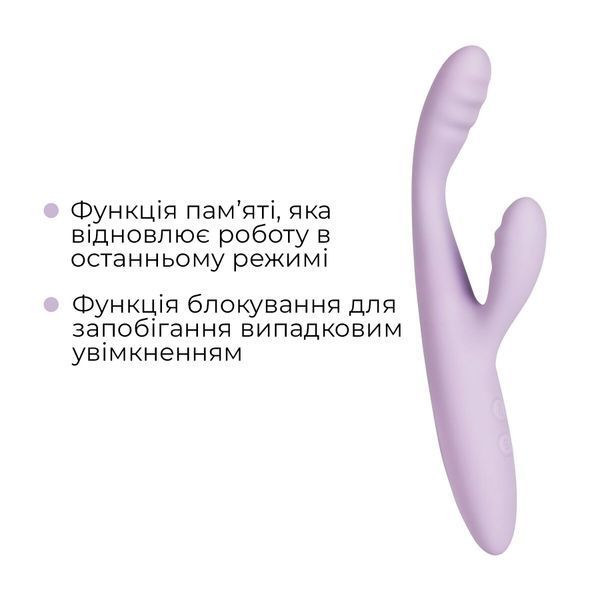 Тонкий кролик-вибратор Svakom Cici+ 2 Lilac, управление со смартфона, подогрев до 38 &deg;C SX0729