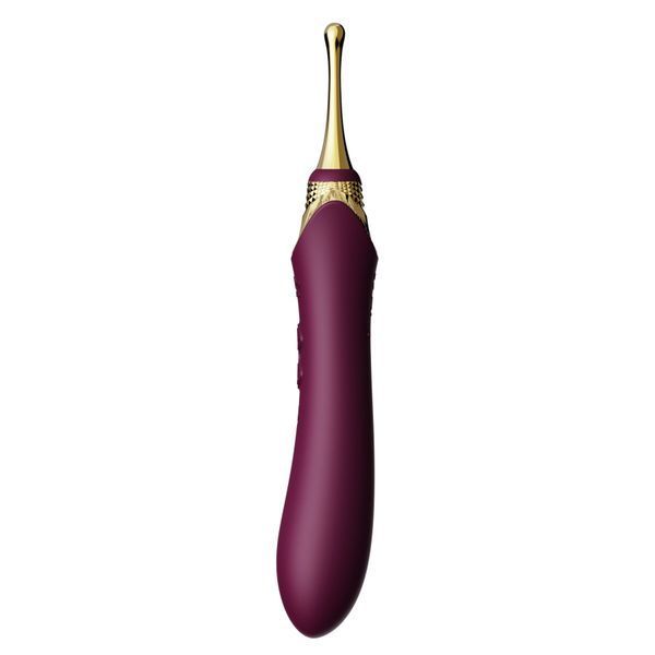 Мультифункциональный вибратор Zalo &mdash; Bess 2 Velvet Purple, 4 насадки, подогрев SO8237