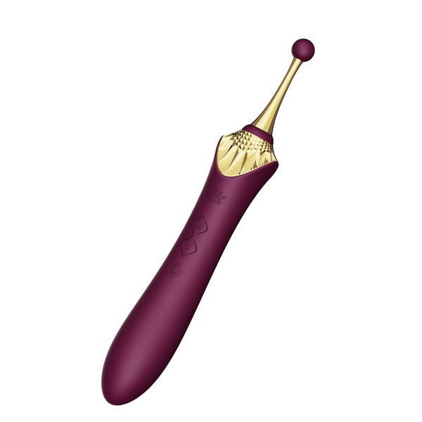 Мультифункциональный вибратор Zalo &mdash; Bess 2 Velvet Purple, 4 насадки, подогрев SO8237