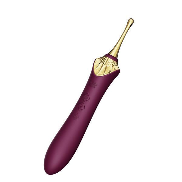 Мультифункциональный вибратор Zalo &mdash; Bess 2 Velvet Purple, 4 насадки, подогрев SO8237