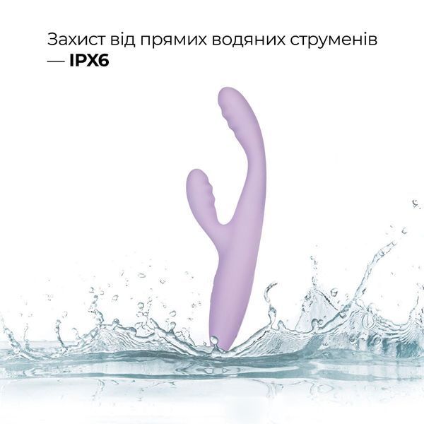 Тонкий кролик-вибратор Svakom Cici+ 2 Lilac, управление со смартфона, подогрев до 38 &deg;C SX0729
