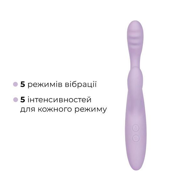 Тонкий кролик-вибратор Svakom Cici+ 2 Lilac, управление со смартфона, подогрев до 38 &deg;C SX0729