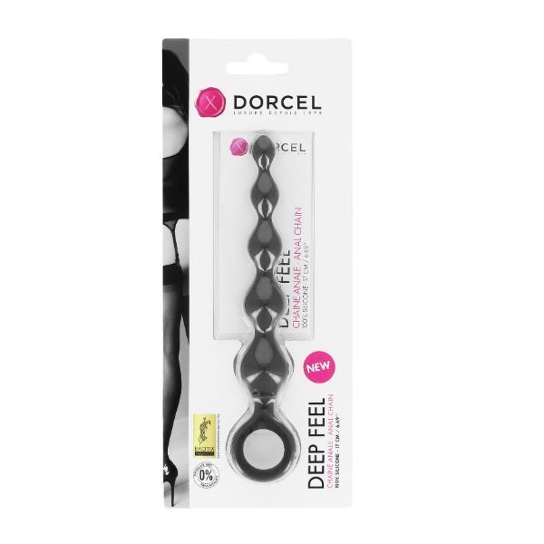 Анальная цепочка Dorcel Deep Feel, силикон, макс. диаметр 2,5см, упругая MD1120