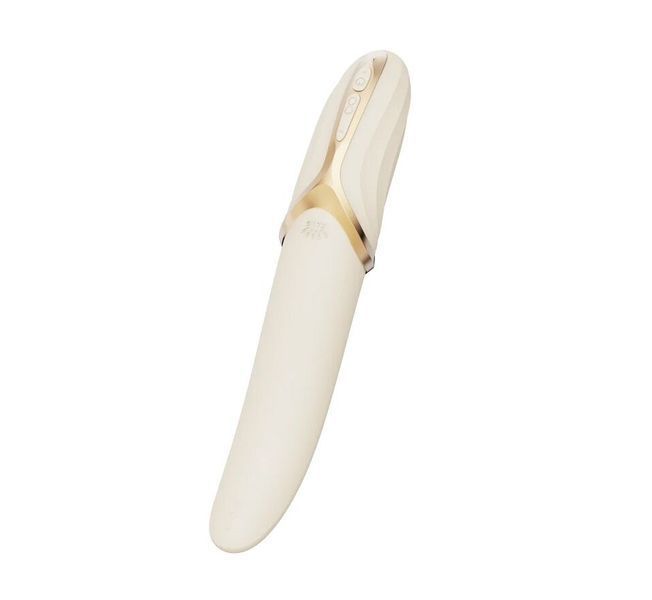 Вибратор Zalo &ndash; EVE Ivory White, вибрация + ротация, имитация язычка, подогрев до 39 &deg;C SO9548