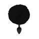 Силіконова анальна пробка М Art of Sex - Silicone Butt plug Rabbit Tail Black, діаметр 3,5 см SO6694 фото 2