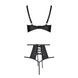 Комплект белья Passion TASMINA SET XXL/XXXL black, лиф, высокие трусики с корсетом сзади SO8492 фото 4