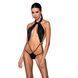Боді-халтер з екошкіри Passion JANNIES BODY L/XL black SO8442 фото 1
