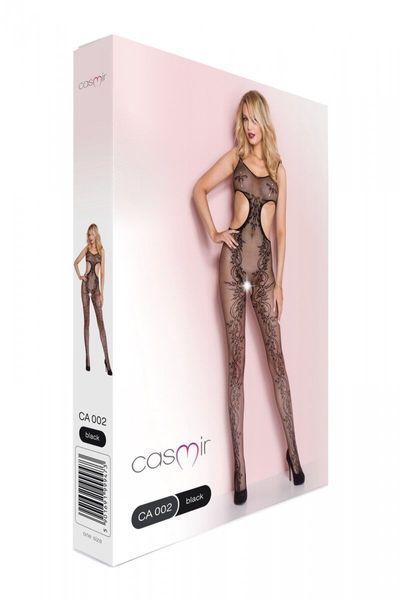 Бодистокинг из ажурной сетки с вырезами по бокам и доступом Casmir CA002 черный SO5327