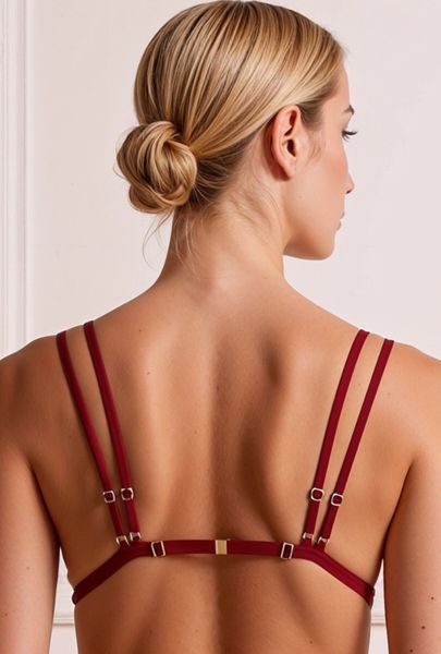 Комплект белья Passion BELISSANA SET burgundy XL SX2913