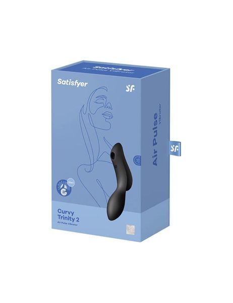 Вакуумный стимулятор с вибрацией Satisfyer Curvy Trinity 2 Black SO6085
