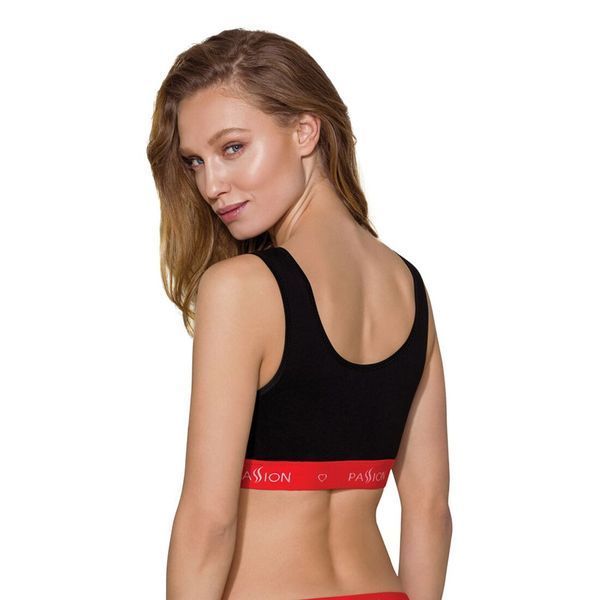 Спортивний топ на широких бретелях Passion PS003 TOP L, black SO4211