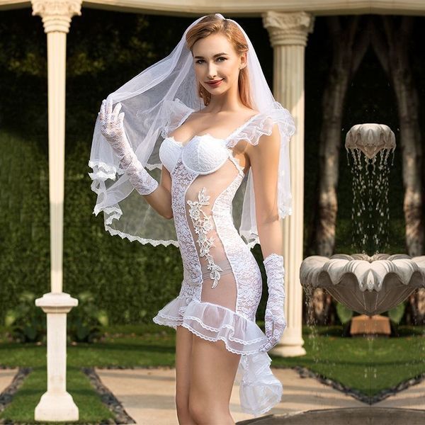 Еротичний костюм нареченої "Благочестива Марта" L/XL White SX2649