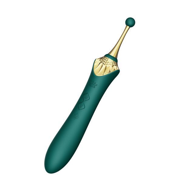 Мультифункциональный вибратор Zalo &mdash; Bess 2 Turquoise Green, 4 насадки, подогрев SO8238