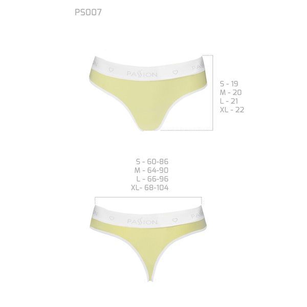 Спортивні трусики-стрінги Passion PS007 PANTIES S, yellow SO4261